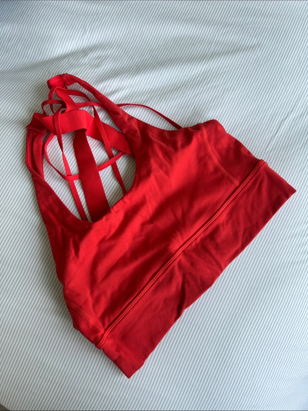 Balance Athletica Red Strappy Back Sports Bra